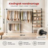 Afmetingen en productspecificaties van kledingrek wandmontage