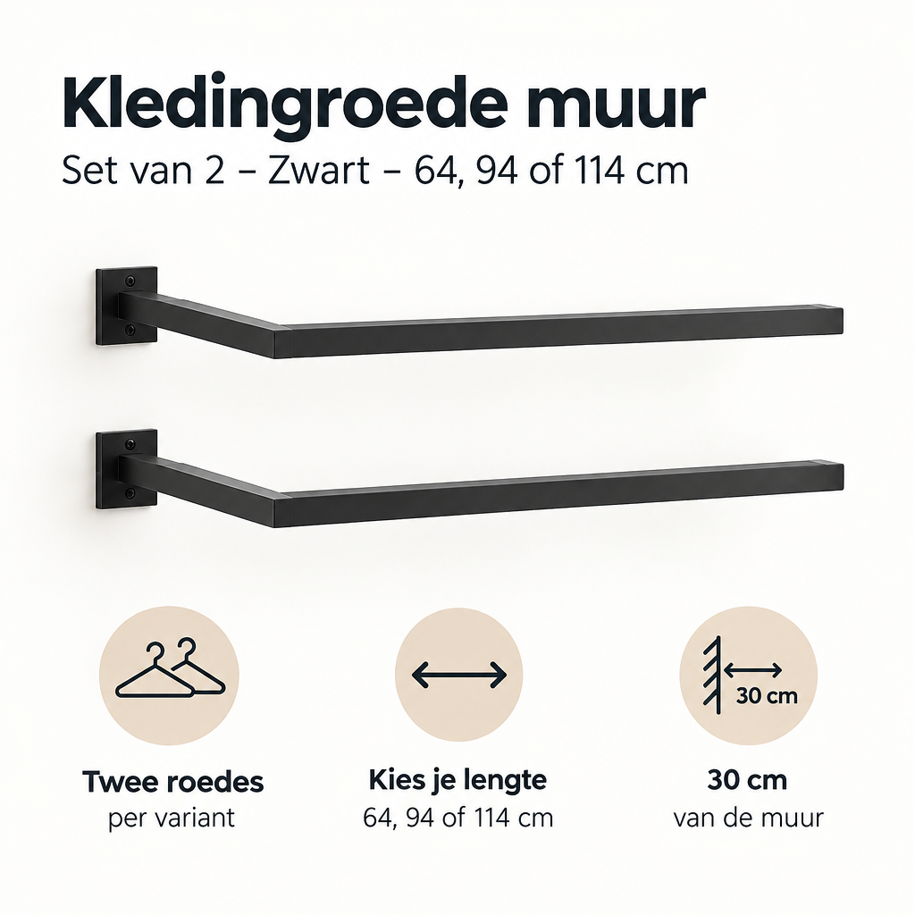 Belangrijkste voordelen en eigenschappen van kledingroede muur