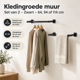 Praktische toepassing en keuzehulp voor kledingroede muur