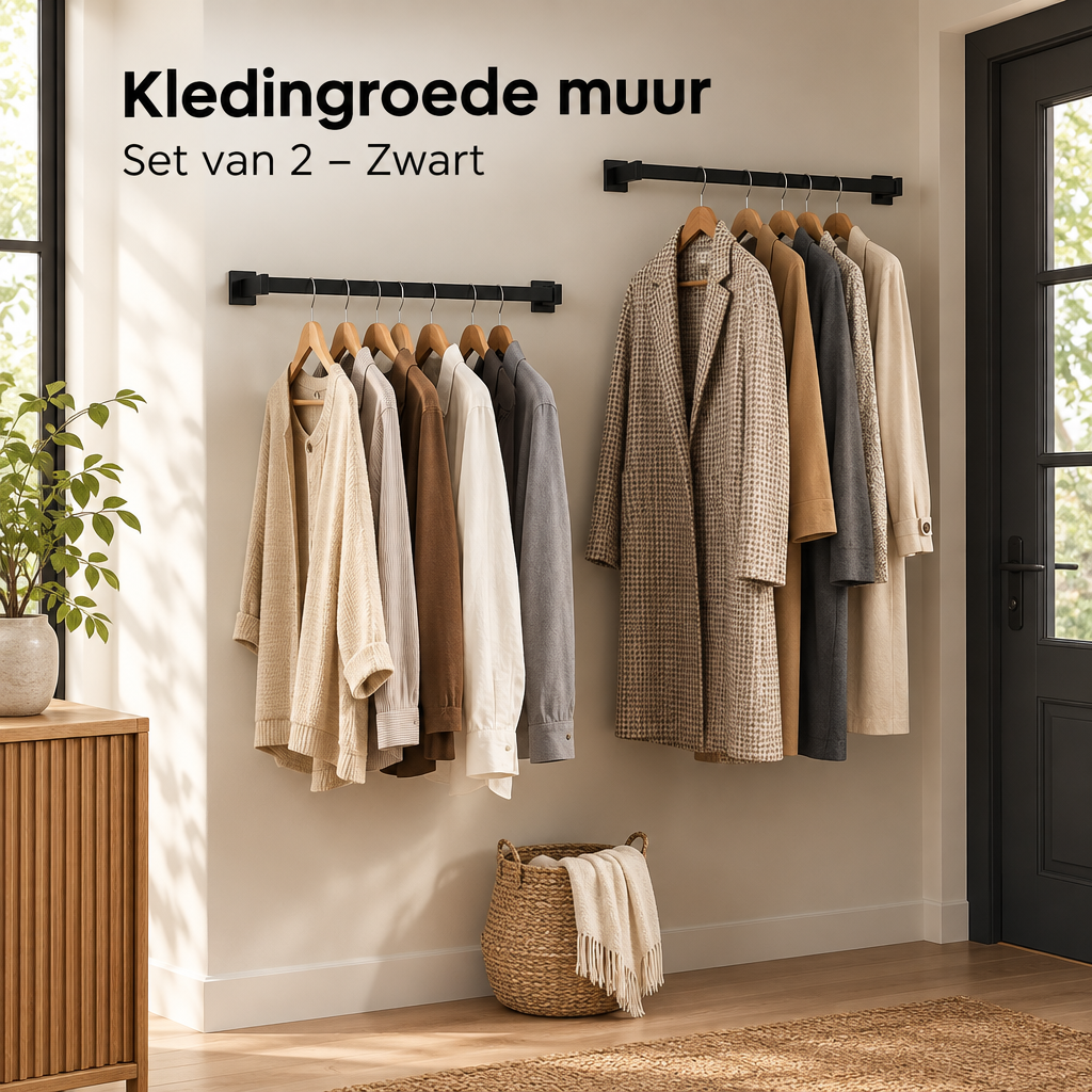kledingroede muur in gebruik in een passende praktijksituatie