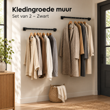 kledingroede muur in gebruik in een passende praktijksituatie