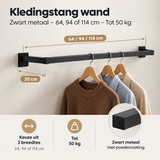 Afmetingen en productspecificaties van kledingstang wand