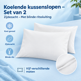 Set van 2 zijdezachte koelende kussenslopen met blinde ritssluiting van BukkitBow, geschikt voor comfortabele slaapervaringen
