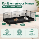 Afmetingen en productspecificaties van konijnenren binnen