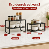 Afmetingen en productspecificaties van kruidenrek set van 2
