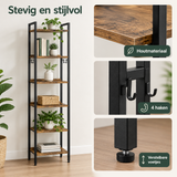 Detail van materiaal en afwerking van ladderkast