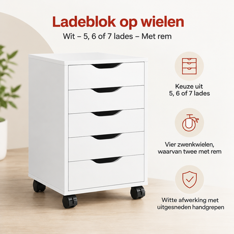 Belangrijkste voordelen en eigenschappen van ladeblok op wielen