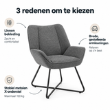 Belangrijkste voordelen en eigenschappen van linnen fauteuil