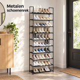 metalen schoenenrek in gebruik in een passende praktijksituatie