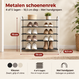 Afmetingen en productspecificaties van metalen schoenenrek