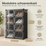 Afmetingen en productspecificaties van modulaire schoenenkast