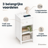 Belangrijkste voordelen en eigenschappen van nachtkastje met stopcontact