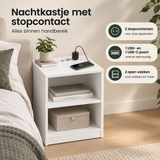 Praktische toepassing en keuzehulp voor nachtkastje met stopcontact