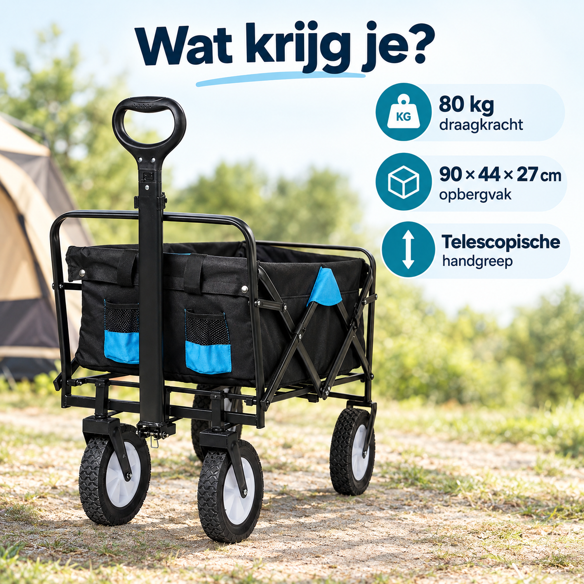 Praktische toepassing en keuzehulp voor opvouwbare bolderkar
