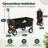 Afmetingen en productspecificaties van opvouwbare bolderkar