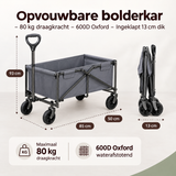 Afmetingen en productspecificaties van opvouwbare bolderkar