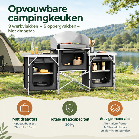 Praktische toepassing en keuzehulp voor opvouwbare campingkeuken