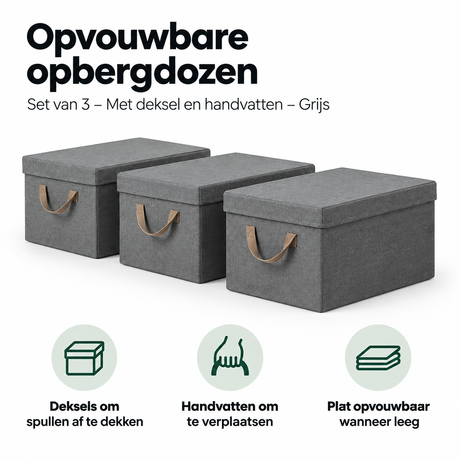 Belangrijkste voordelen en eigenschappen van opvouwbare opbergdozen