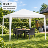 opvouwbare partytent 3x3 in gebruik in een passende praktijksituatie
