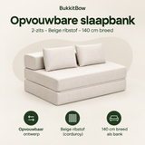 Overzicht van opvouwbare slaapbank met de belangrijkste productvoordelen