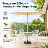 Praktische toepassing en keuzehulp voor parasol 300 cm