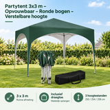 Praktische toepassing en keuzehulp voor partytent 3x3 m