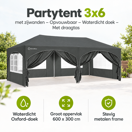 Belangrijkste voordelen en eigenschappen van partytent 3x6 met zijwanden