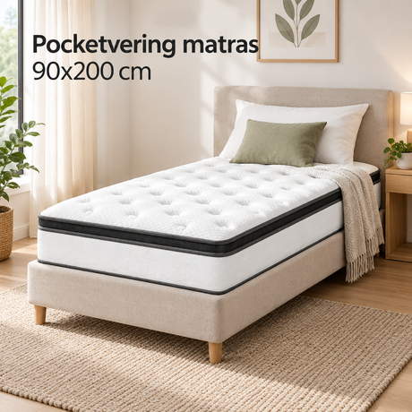 pocketvering matras 90x200 in gebruik in een passende praktijksituatie