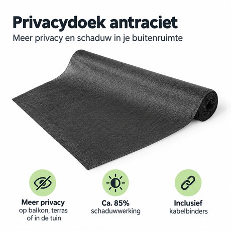 Belangrijkste voordelen en eigenschappen van privacydoek antraciet
