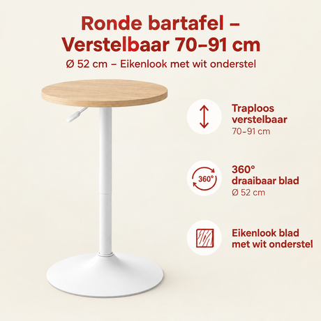 Belangrijkste voordelen en eigenschappen van ronde bartafel