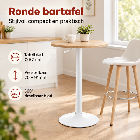 Praktische toepassing en keuzehulp voor ronde bartafel