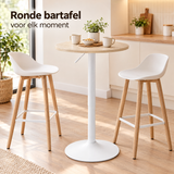 ronde bartafel in gebruik in een passende praktijksituatie