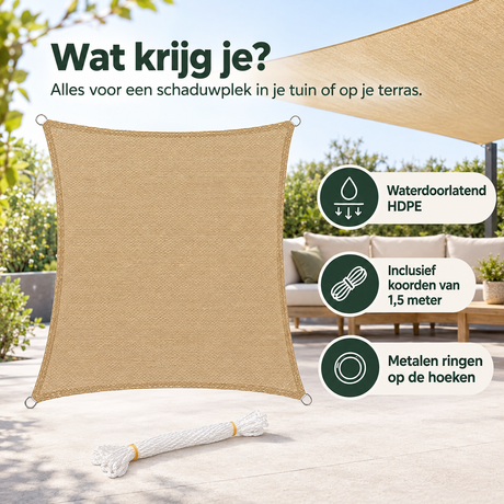 Praktische toepassing en keuzehulp voor schaduwdoek waterdoorlatend