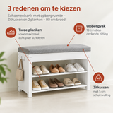 Belangrijkste voordelen en eigenschappen van schoenenbank met opbergruimte