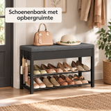 schoenenbank met opbergruimte in gebruik in een passende praktijksituatie