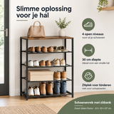 Praktische toepassing en keuzehulp voor schoenenrek met zitbank