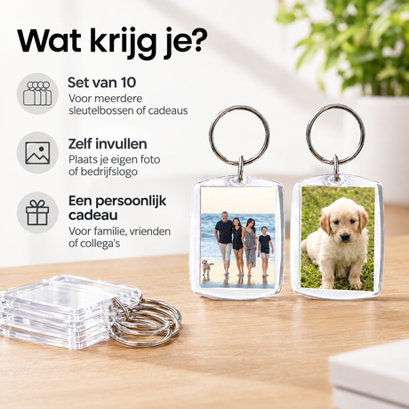 Praktische toepassing en keuzehulp voor sleutelhanger met fotohouder