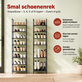 Praktische toepassing en keuzehulp voor smal schoenenrek
