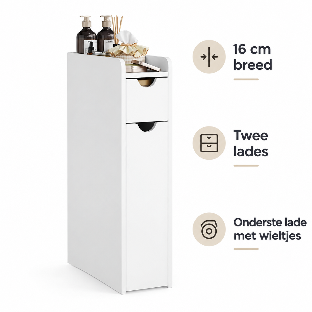 Belangrijkste voordelen en eigenschappen van smalle badkamerkast