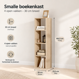 Afmetingen en productspecificaties van smalle boekenkast