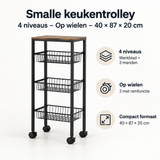 Belangrijkste voordelen en eigenschappen van smalle keukentrolley
