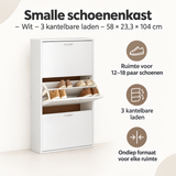 Belangrijkste voordelen en eigenschappen van smalle schoenenkast