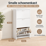 Afmetingen en productspecificaties van smalle schoenenkast