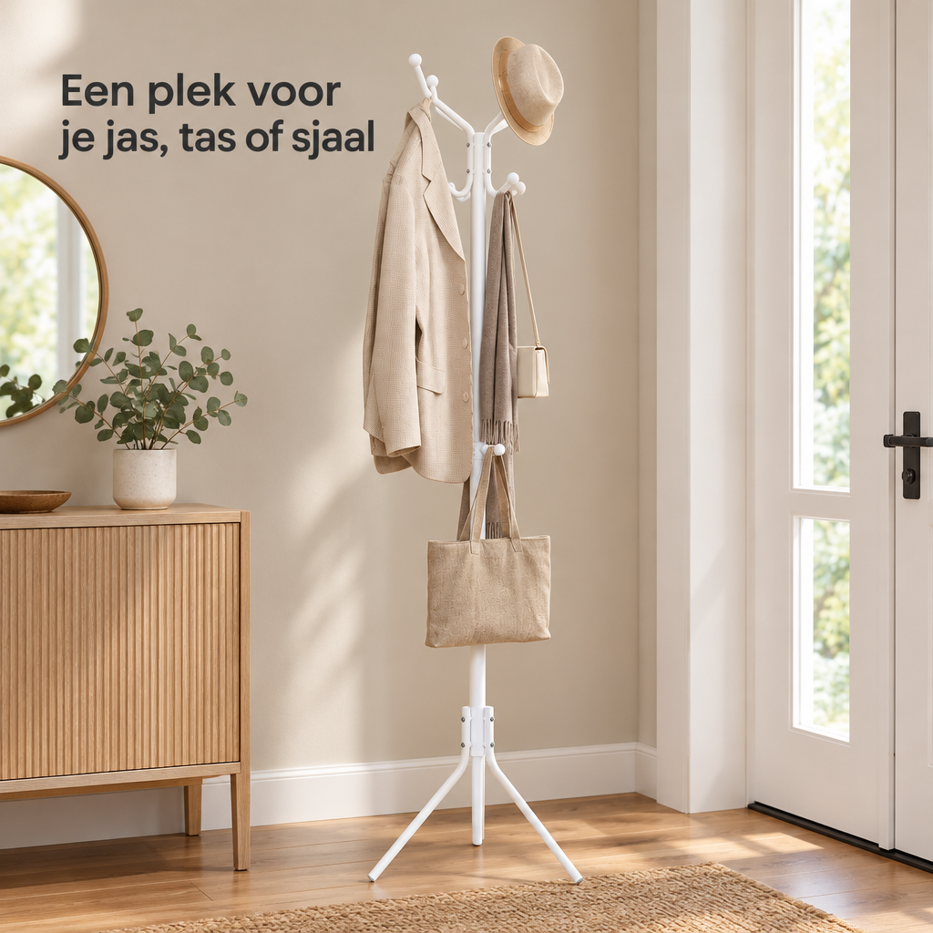 staande kapstok in gebruik in een passende praktijksituatie