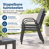 Praktische toepassing en keuzehulp voor stapelbare tuinstoelen