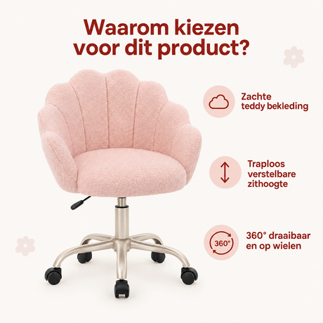 Belangrijkste voordelen en eigenschappen van teddy bureaustoel