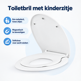 Overzicht van toiletbril met kinderzitje met de belangrijkste productvoordelen