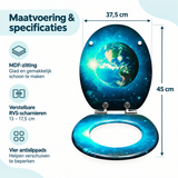 Afmetingen en productspecificaties van toiletbril met softclose
