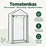 Overzicht van tomatenkas met de belangrijkste productvoordelen