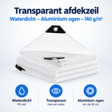 Overzicht van transparant afdekzeil met de belangrijkste productvoordelen